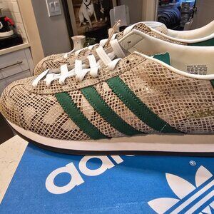 Adidas Country Japan Sneakers Snakeskin Green Casual Shoes JH5083 Mens Sz 11 NEW